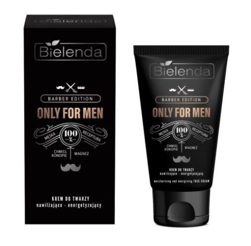 BIELENDA - ONLY FOR MEN BARBER EDITION: Hidratáló és energizáló hatású arckrém 50 ml