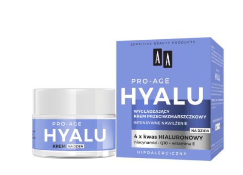 AA HYALU PRO AGE - Bőrkisimító és ránctalanító hatású nappali arckrém 50 ml