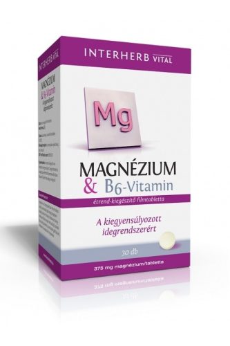 INTERHERB Magnézium + B6-vitamin tabletta 30db - A kiegyensúlyozott idegrendszerért