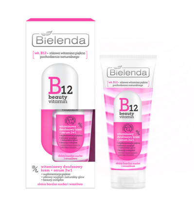 Bielenda B12 Beauty Vitamin Kétfázisú vitamin krém-szérum 45 g