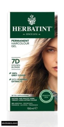 Herbatint természetes tartós hajfesték 7D ( arany szőke) 150ml