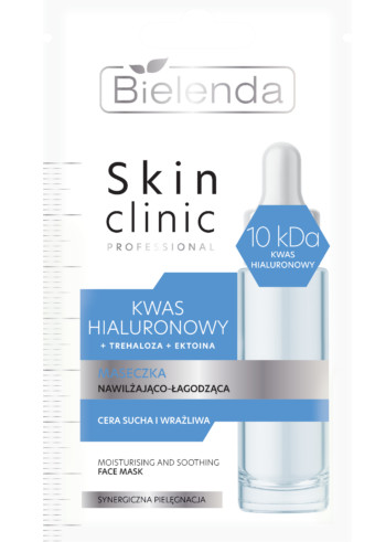 Bielenda Skin Clinic Professional Hyaluronic Acid Hidratáló és nyugtató hatású pakolás 8 g