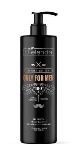 BIELENDA - ONLY FOR MEN BARBER EDITION: Frissítő és tisztító hatású arc- és szakálltisztító gél 190 g