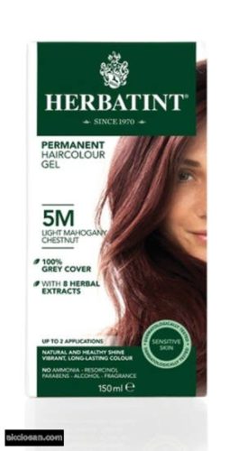 Herbatint természetes tartós hajfesték 5M ( mahagóni világos gesztenye) 150ml